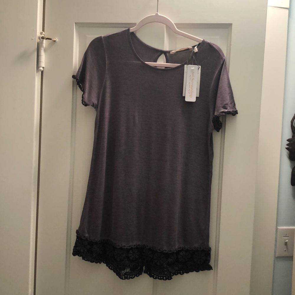 Soft Surroundings Livi Tee in Cendre color